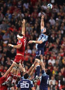 Reds v Blues line out Ali Williams Reds v Blues line out Ali Williams