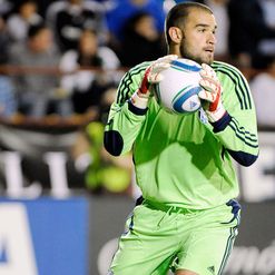 Myhill: Retains possession of the gloves