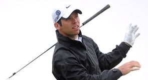 Paul Casey does not get the result he wanted from an iron shot.