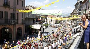The riders head out from Pinerolo on the queen stage of the Tour