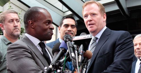 Happy ending: DeMaurice Smith and Roger Goodell reach an agreement... at last