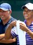Caddie lack: Woods needs a new bag man after parting company with Williams (left)