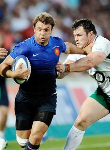 French wing Vincent Clerc v Ireland 2011 French wing Vincent Clerc v Ireland 2011