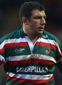 Julian White glaring for Leicester Tigers