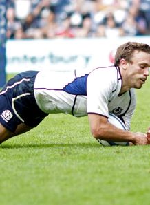 Scotland s scrum half Mike Blair scores v italy Scotland s scrum half Mike Blair scores v italy