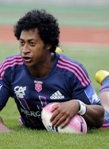 Stade Francais wing Francis Fainifo scores Stade Francais wing Francis Fainifo scores