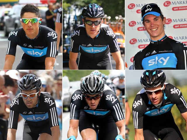 La formazione del Team Sky's per il Tour of Britain