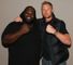 Flintoff: pictured with WWE Superstar Mark Henry