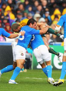 Australia wing Digby Ioane hit hard by Italians Australia wing Digby Ioane hit hard by Italians