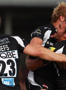 Exeter v Newcastle Phil Dollman celeb