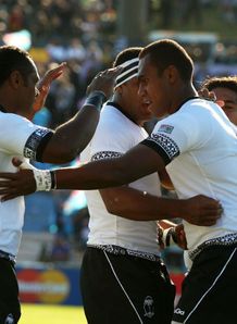 Fiji v Namibia - Fiji celebrate Leone Nakarawas try Fiji v Namibia - Fiji celebrate Leone Nakarawas try
