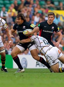 Schalk Brits in action for Saracens against Wasps