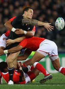 Sonny Bill Williams offload for New Zealand against Tonga in World Cup Sonny Bill Williams offload for New Zealand against Tonga in World Cup