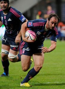 Stade francais player Julien Dupuy runs 2011 Stade francais player Julien Dupuy runs 2011