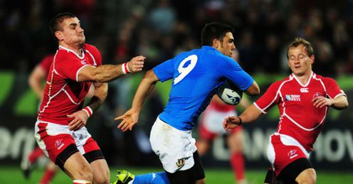 Italy v Russia - Edoardo Gori breaks away to score Italy v Russia - Edoardo Gori breaks away to score