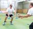 Powerful position: Bevan demonstrates how good posture can improve catching