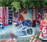 A fan pays tribute to the fallen players of Lokomotiv Yaroslavl