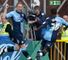 Beavon: Celebrates his strike for Wycombe