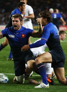 England v France - Vincent Clerc celebrates England v France - Vincent Clerc celebrates