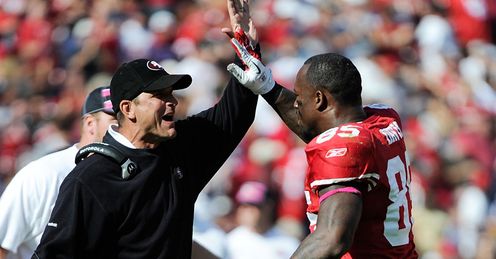 On a high: Jim Harbaugh has turned San Francisco around