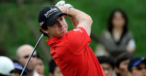 Rory McIlroy in action in China today