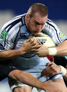 Cardiff v London Irish Gethin Jenkins charge Cardiff v London Irish Gethin Jenkins charge