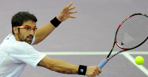 Double trouble: Tipsarevic will face Berdych and Djokovic in the group stage