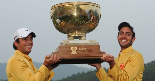 The Molinari's celebrating their victory in 2009