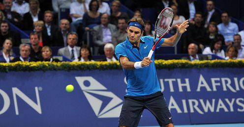Poised to strike: Federer is aiming to win his hometown title for the fifth time