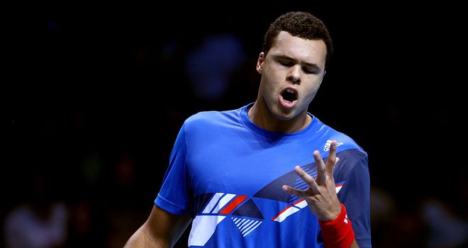 Jo-Wilfried Tsonga: Got his campaign in London off the ground with straight-sets victory