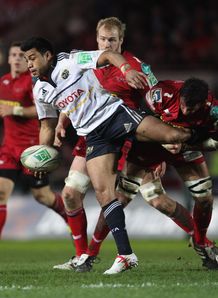 Lifeimi Mafi looking for an offload for Munster Lifeimi Mafi looking for an offload for Munster