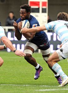 Montpellier s Fulgence Ouedraogo v Racing Montpellier s Fulgence Ouedraogo v Racing