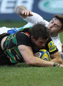 Tom Wood try Northampton Bath