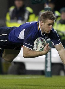 Luke Fitzgerald Leinster crossing for a try against Bath Heineken Cup Luke Fitzgerald Leinster crossing for a try against Bath Heineken Cup