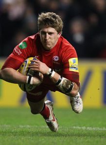 David Strettle Saracens crossing for a try against Harlequins Twickenham David Strettle Saracens crossing for a try against Harlequins Twickenham