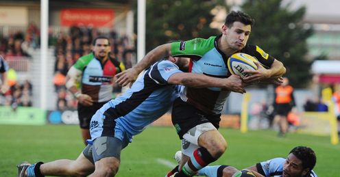 Swell time: Danny Care on the rampage in Quins' 39-8 victory over Newcastle