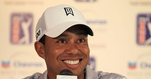 Woods at the Chevron pre-tournament press conference.