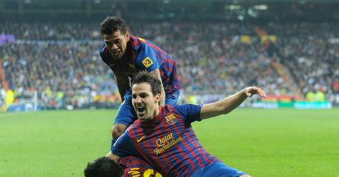 cesc fabregas xavi real madrid v barcelona