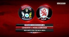 Coventry 3-1 Middlesbrough