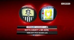 Notts County 1-1 MK Dons