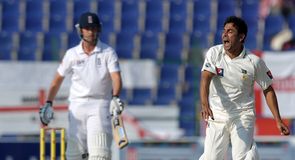 Rehman: took a flurry of wickets in the second Test Rehman: took a flurry of wickets in the second Test