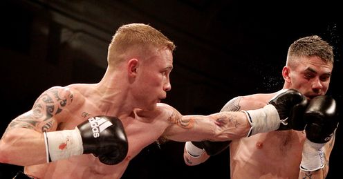 Jury's out: Frampton (left) beat Hughes but did not overwhelm Glenn