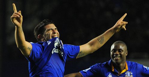 Everton v Fulham Denis Stracqualursi celeb