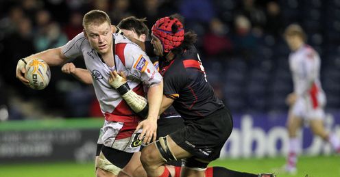 Ulster s Tom Court left is tackled by Edinburgh Ulster s Tom Court left is tackled by Edinburgh