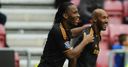 Anelka congratulates Drogba