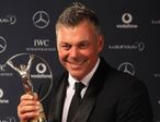 Darren Clarke after winning his Laureus Award
