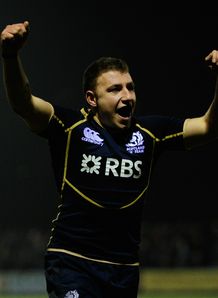 Duncan Weir Scotland A v England Saxons Galashiels Feb 2012