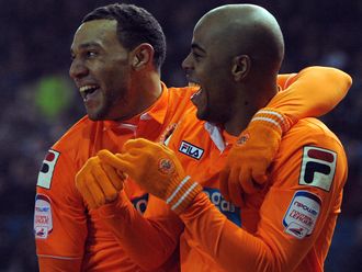 Blackpool celebrate at Hillsborough