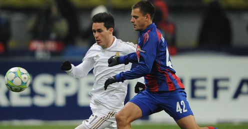 CSKA Moscow v Real Madrid Jose Callejon Georgi Schennikov