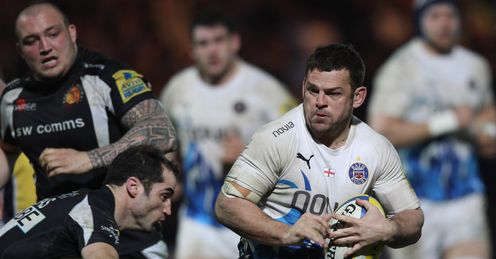 Lee Mears R of Bath runs v Exeter Lee Mears R of Bath runs v Exeter
